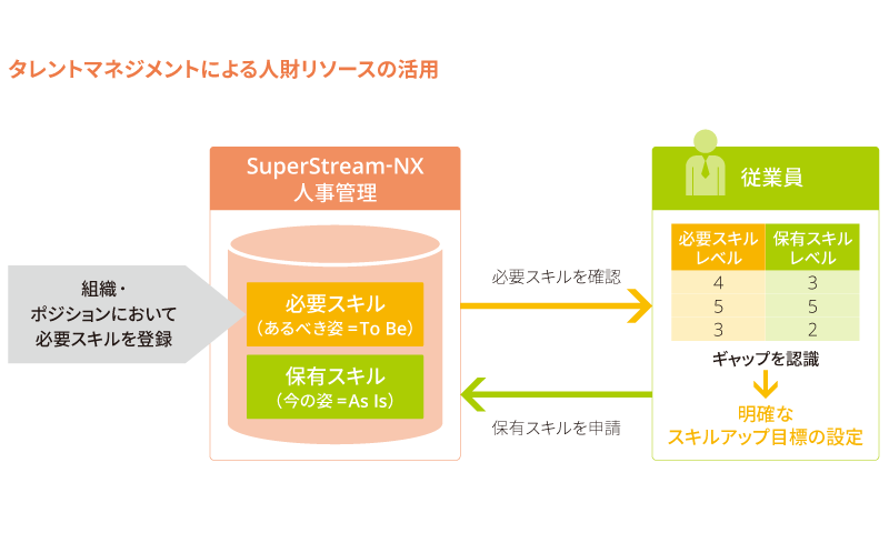 スキル管理によるギャップ分析